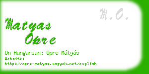 matyas opre business card